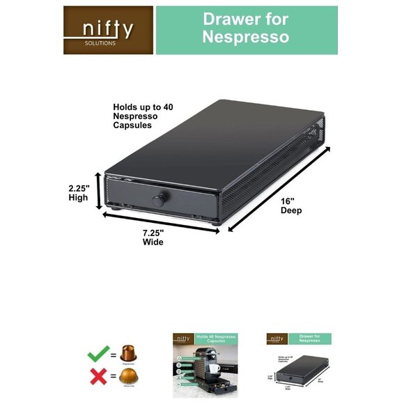 Nifty 6140 Nespresso 40 Capsule Drawer - NEW 729708061402 - Picture 3 of 7